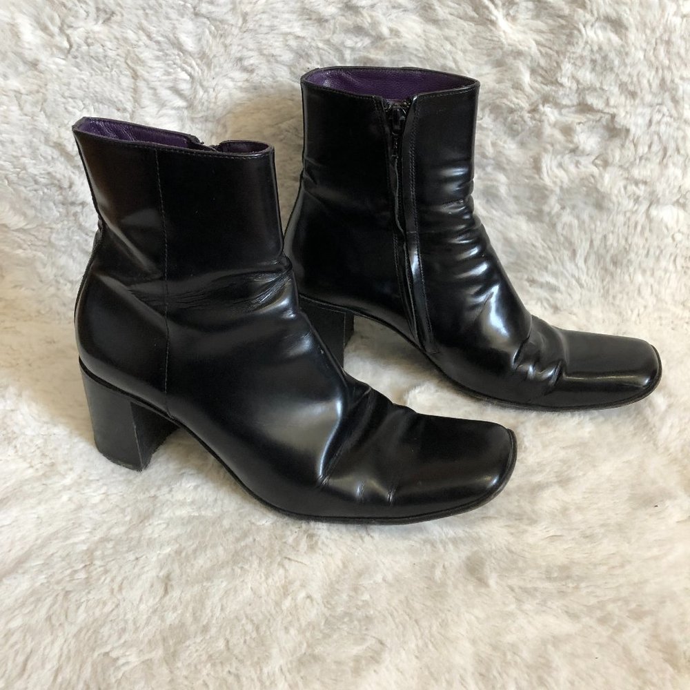 Freelance classic genuine leather soles square toe bootie size 36.5 US 6
